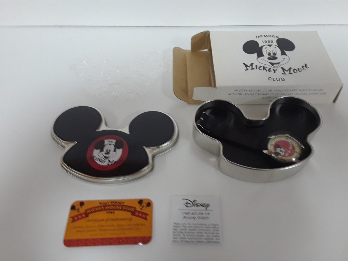 Mickey Mouse club anniversary watch in tin The Mustard Seed Auction #25 main image 2