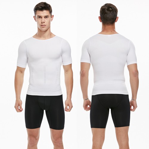 Men Compression Sleeveless Shirt Body Shaper Base Layer Slimming Tank Top Vest - Picture 24 of 27