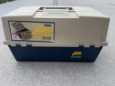 PLANO Tackle Systems 8606 Fishing Tackle Box with 6Tier Folding Trays Vtg USA