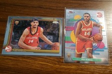 2025-26 Topps Finest Asa Newell #112 Uncommon Chrome Base Rookie HAWKS LOTx2