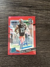 2023-24 Panini Optic Cedric Tillman Rated Rookie Red Prizm Auto /75
