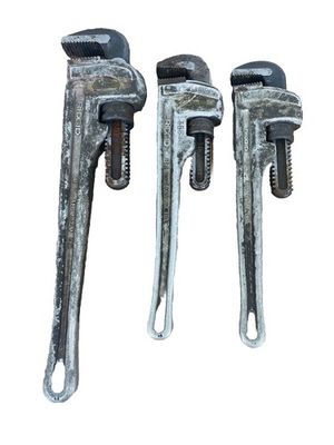 #ad RIDGID TOOLS ALUMINUM PIPE WRENCH LOT 2X 814 14” Wrenches amp; 818 18quot; Wrench USA $74.95