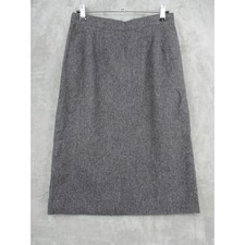 Vintage Parsons Place Skirt Womens 6 Wool Midi Pleated Modest Office Career New