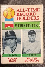 1979 Topps - All-Time Record Holders Nolan Ryan, Walter Johnson #417 Strikeouts