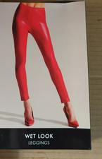 Ann Summers Red PU Leggings Large 16 18
