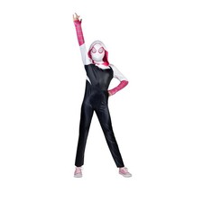 Spider Gwen Costume Outfit Large Black White Youth Jumpsuit with Mask