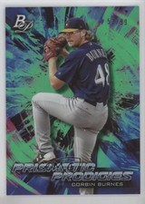 2018 Bowman Platinum Prismatic Prodigies Green 53/99 Corbin Burnes #PPP-24 6k2