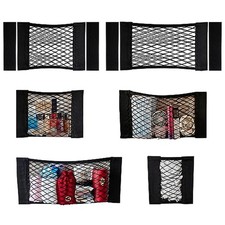 Mesh Cargo Net Car Storage Wall Sticker Organizer Elastic with Tape Stickers ...