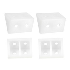 100Pcs 33x19x19mm Plastic Corner Brackets 4Holes L Shape Right Angle Brace White