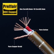 2Core Twisted Wire OCC Copper Mixed Bulk Cable for HiFi Audio RCA XLR Cable DIY