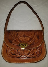 Vintage Tooled Leather Bag