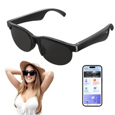 AI Smart Bluetooth Glasses w/150 Real-Time Translation Voice Assistant  Han...