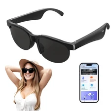 AI Smart Bluetooth Glasses w/150+ Real-Time Translation Voice Assistant & Han...