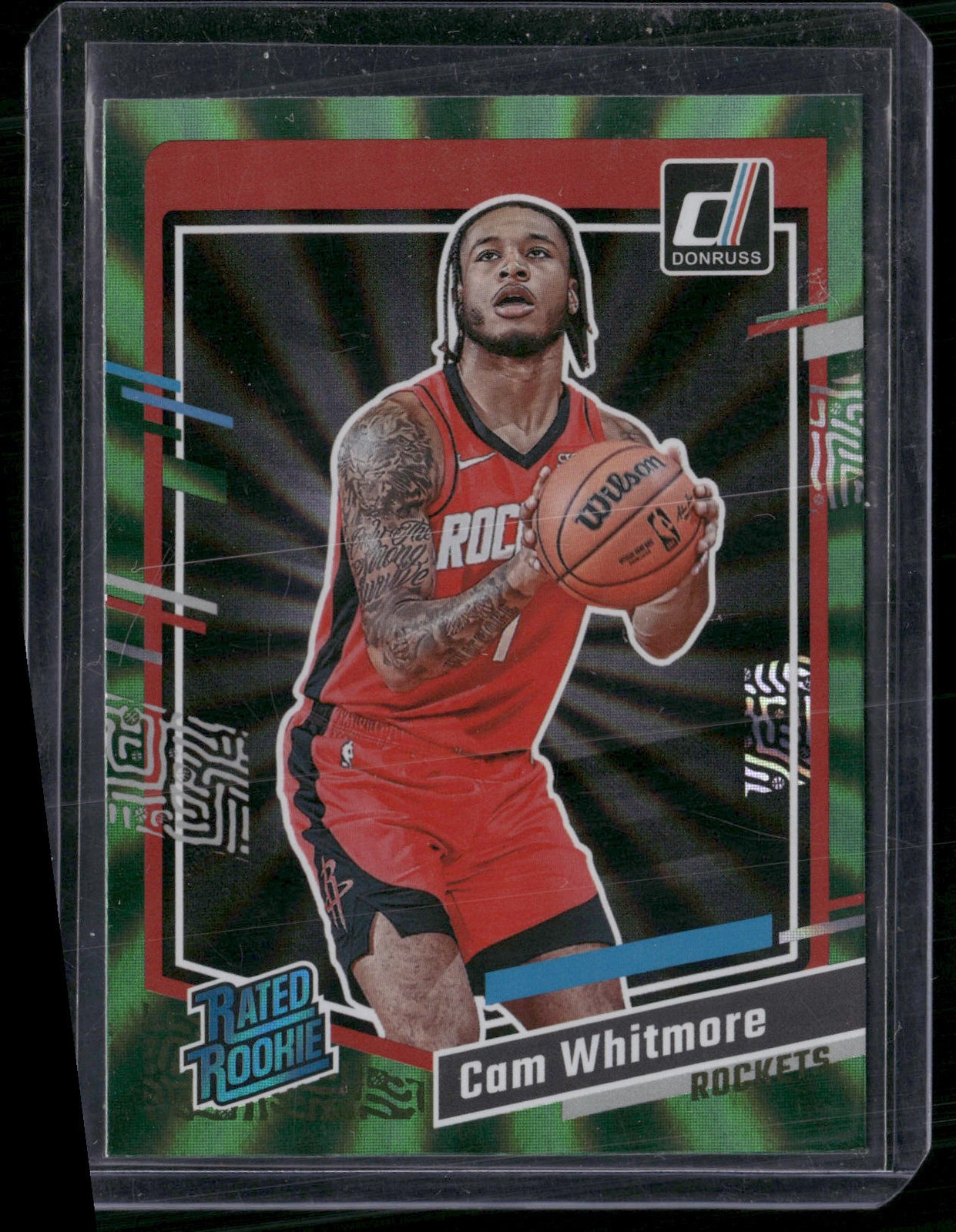 2023-24 Donruss #211 Cam Whitmore Green Laser Holo