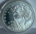 1 oz .999  Freedom Girl 2020 fine silver round medal  - imperfect lot #46