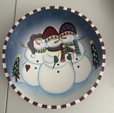 Bed Bath And Beyond Snowman Wood Bowl 