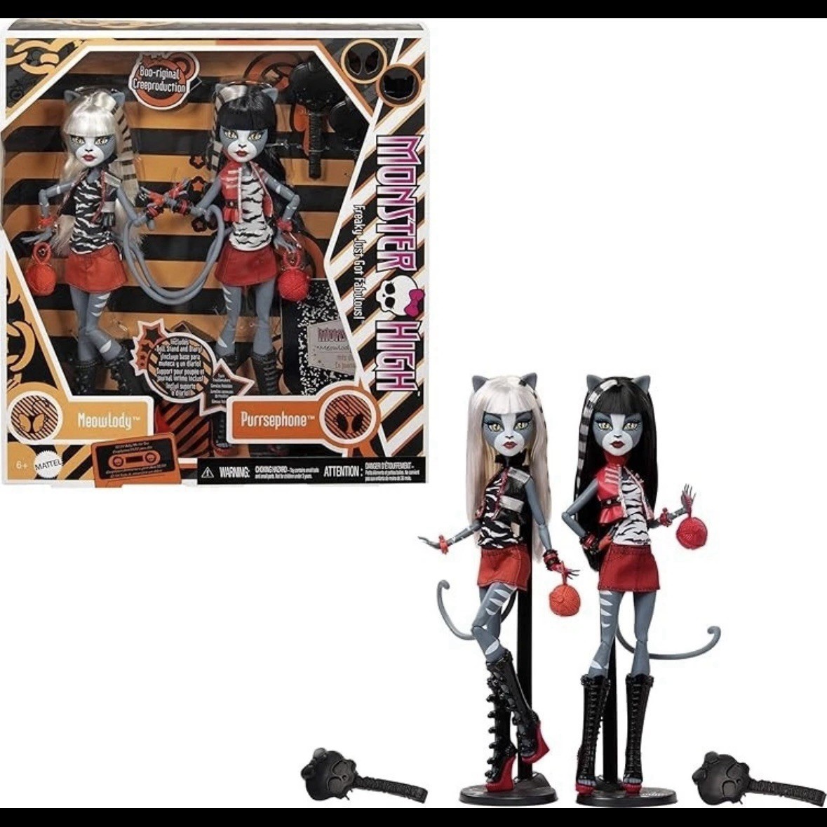 Monster High Booriginal Creeproduction Meowlody And Purrsephone