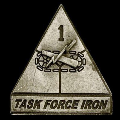 Task Force Iron OIF 07-09 Iraq Deployment Challenge Coin 1st Armored Division