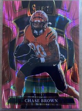 Chase Brown 2025 Panini Select #59 Concourse Pink Flash Prizm