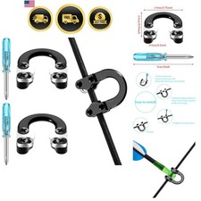 Archery D Loop Compound Bow Metal U Nock D Ring Buckle Set for Hunting Shooting