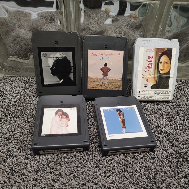Barbra Streisand lot of five 8 Track Tape Cartridges- The Way We Were,  and more