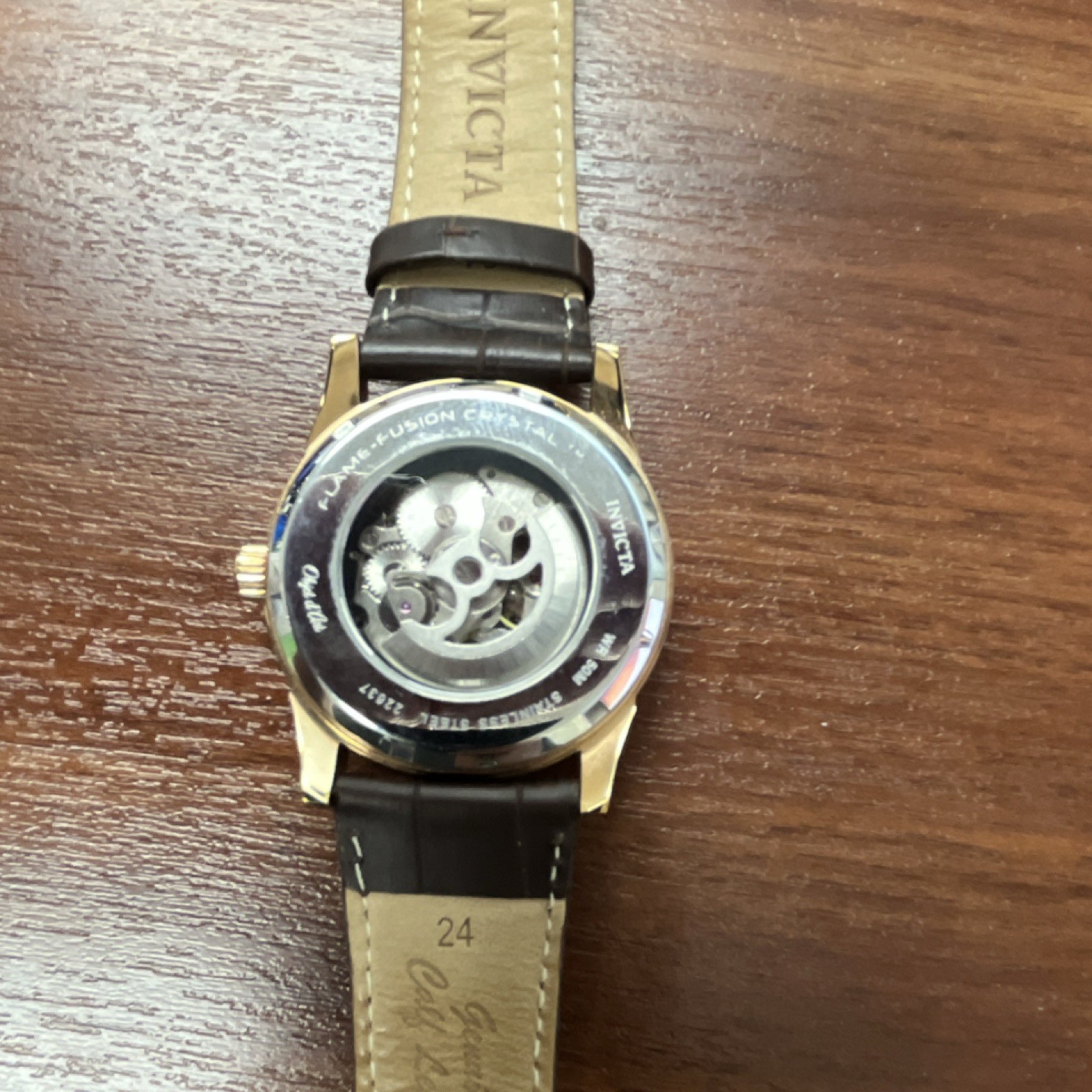 Invicta Specialty Automatic Skeleton Dial Brown L… - image 3