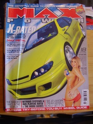 CAR AUTO MAGAZINE MAX POWER AUGUST 2003 JO LAWDEN & KELLY