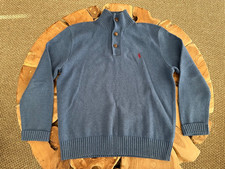 Polo by Ralph Lauren Mens Blue Mock Neck sweater size M