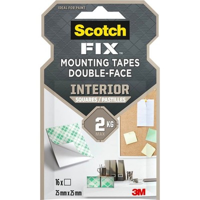 Scotch FIX  INTERIOR doppelseitige Klebepads für max. 2,0 kg, 25,0 x 25,0...