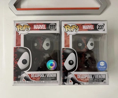 Funko Pop Deadpool / Venom 237 Pop In A Box Piab Esclusive Metallic Marvel