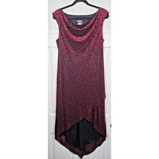 Y2K Whimsigoth Fairy Grunge Vampire Velvet Burnout High Low Dress L HoCo Prom