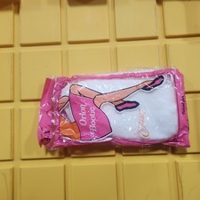 Vintage "CRISSA" Bootie Socks Orange Brushed Orlon Acrylic White H34 2