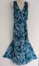 💜 TOGETHER SIZE 32 Beautiful Ladies Long Floral Dress Ref C