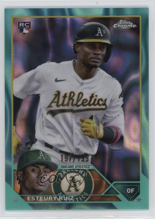 2023 Topps Chrome Aqua Lava Refractor 197/199 Esteury Ruiz #99 0ly5