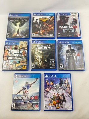 x(8) PS4 Game Lot GTA 5, Kingdom Hearts HD II.8, Second Son, Fall Out, Uncharted