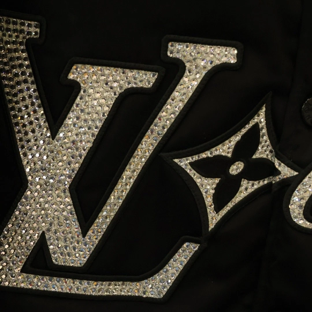 LOUIS VUITTON（LV） Louis Vuitton 24ss giacca blouson baseball nylon ricamato nero Rm241 us
