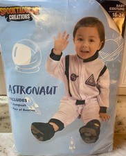 NEW Spooktacular Creations ASTRONAUT White Baby Costume 18-24 Months Halloween