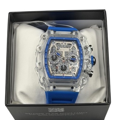 Invicta Men's Wristwatch Activa Fury X Skeleton Dial 44.3m Blue NEW ACW2305-002