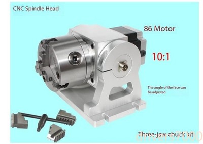 CNC Indexing Head Laser Marking Machine Fourth Axis Adjustable Elevation Angle