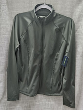 Tek Gear Jacket Womens Ultrastretch Full Zip Sz Lg Green Zip Pockets Dri-Fit
