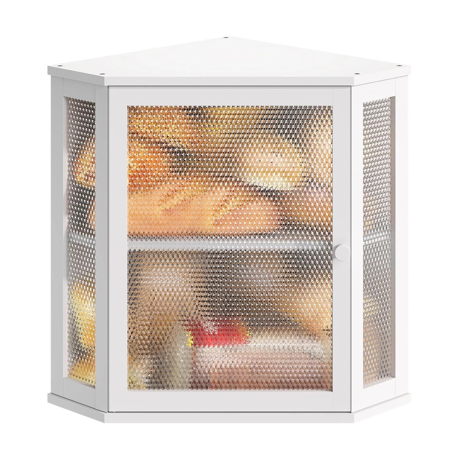 Corner Bread Box Kitchen Countertop Extra Large Capacity Farmhouse Bread Box,...