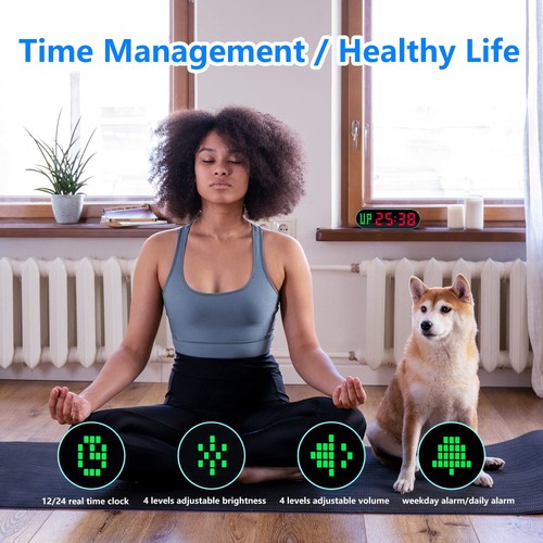 Portable Gym Timer for Home Gym, Interval Workout Timer Countdown Stopwatch w... - Picture 4 of 6