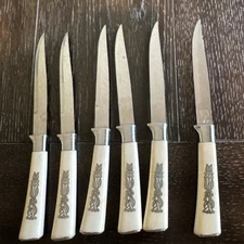 Set of 6 Vtg 50s/60s ARMACK Steak Knive Stainless Made In Gemany
