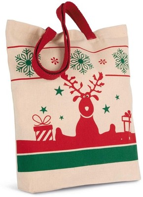 Einkaufstasche mit Weihnachtsmotiven | Kimood | 