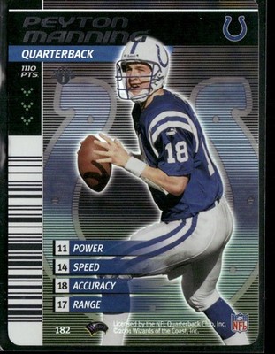 2001 NFL Showdown 1st Edition Peyton Manning #182 Indianapolis Colts
