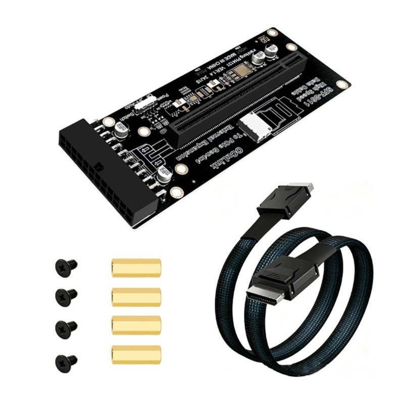 Oculink SFF-8612 to PCIE4.0 X16 Development Board Adapter GPU Dock