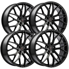 (Set of 4) Defy D07 18x8 5x4.5" +38mm Gloss Black Wheels Rims 18" Inch