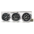 AutoMeter 2399 Autogage Black Oil/Water/Volt Chrome Console 2-5/8 in Black Dial