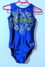 Ozone Gymnastics Leotard Electric Blue Sequins Size CM