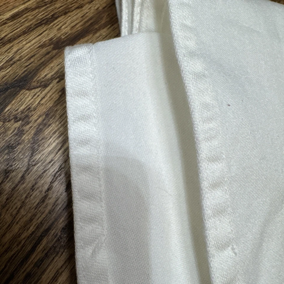 Toalha de mesa branca clássica 100% algodão 90” REDONDA peso pesado - Imagem 3 de 3